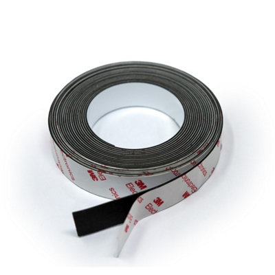 Magnet Expert 25mm Wide x 1.3mm Thick Gloss White Ferrous Strip with Self Adhesive (1m Length)