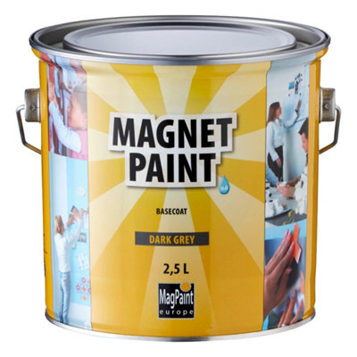 Magnet Paint 2.5L - turns virtually any smooth flat surface into a magnetic work or play area