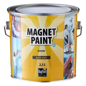 Magnet Paint 2.5L - turns virtually any smooth flat surface into a magnetic work or play area