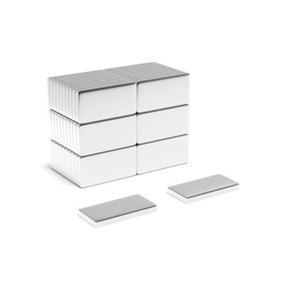 Magnet Store 20mm x 10mm x 2mm Neodymium Block Magnet N48 (2.53KG Pull ...