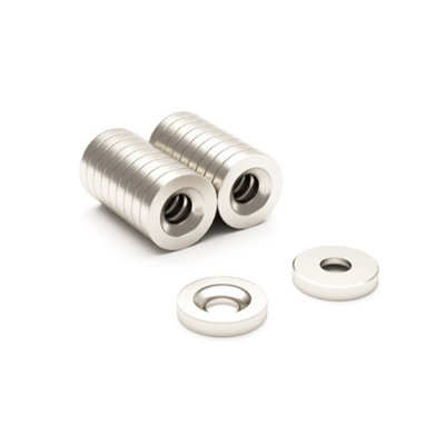 Magnet Store 8mm x 3mm x (3mm Hole) Countersunk Neodymium Magnets N42 (1.26KG Pull) - 20 Magnet(s)