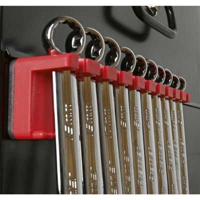Magnetic 10 Spanner Rack for Tool Organization - 235mm Toolbox Management