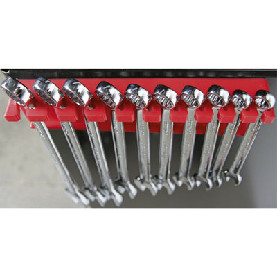 Magnetic 10 Spanner Rack for Tool Organization - 235mm Toolbox Management