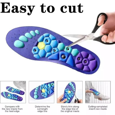 Magnetic Acupressure Insoles - Relief For Foot Pain & Fatigue (UK Sizes)