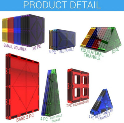 Magnetic Blocks Building Tiles Montessori Toys Preschool Construction ...