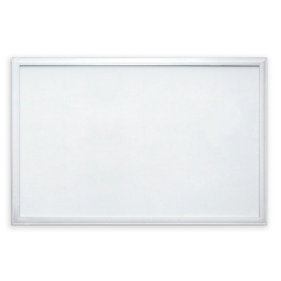 Magnetic Dry Erase Board with White MDF Frame - Modern Design Wall Mounted Plain Whiteboard for Home or Office - H51 x W76cm