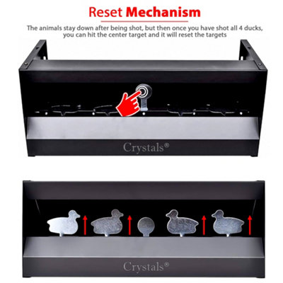 Magnetic Gallery Target Duck Knockdown Pellet Trap Knock Down Hunt Air ...