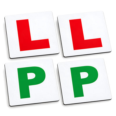 Magnetic L and P Plates Set for Learners and New Drivers - 4 Plates for ...