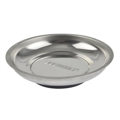 Magnetic Parts Tray Dish Storage Holder Circular Round Stainless Steel 6" AT704