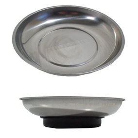 Magnetic Parts Tray Dish Storage Holder Circular Round Stainless Steel 6"