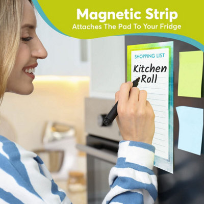 thumbnail image 2 of Clear Magnetic Board For Fridge Neatsure Acrylic Grocery List Magnet Pad For Fridge, Reusable To Do List For Refrigerator, Clear Notepad Note Planning Board, Shopping List, Reminders, W/ 8 Colors Markers, 15"x11 2 of 13