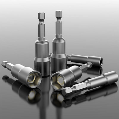 Magnetic Tech Screw Driver 5 PACK 8mm Tek Bit Drill Nut Setter Roofing ...
