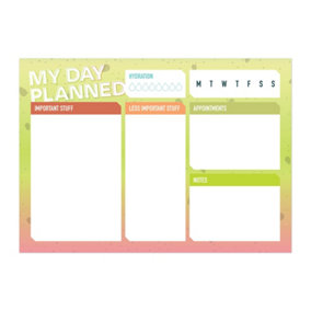 Magnetic To Do List Daily Schedule or Shopping List with My Day Planned Design - Get Organised, Reduce Stress