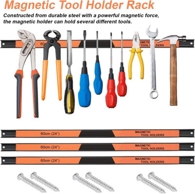 Magnetic Tool Holder Rack, 3 Pack 60cm / 24Inch Magnetic Heavy Duty ...