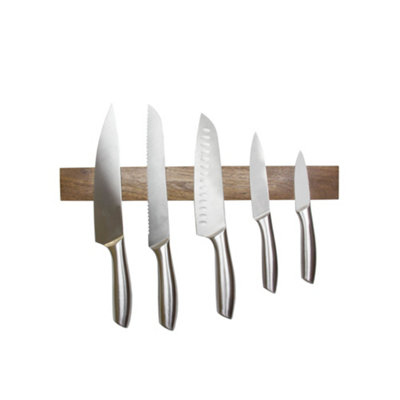 Magnetic Walnut Cutlery Rack for Kitchen, Home, Garage, Office and Shed