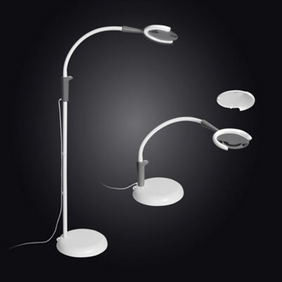 Magnificent Pro Floor Table & Task Magnifying Lamp 6,000K Daylight LEDs ...