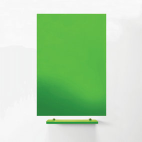 MagniPlan Magnetic Glass Wipe Board for Office, Meeting Room, Classroom and Home Office - 1200mm x 900mm - Green