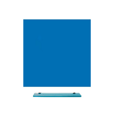 MagniPlan Magnetic Glass Wipe Board for Office, Meeting Room, Classroom and Home Office - 450mm x 450mm - Blue Price Comparisons | Compare The Build
