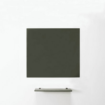 MagniPlan Magnetic Glass Wipe Board for Office, Meeting Room, Classroom and Home Office - 450mm x 450mm - Grey