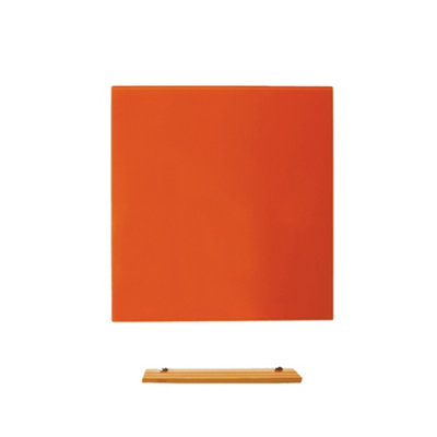 MagniPlan Magnetic Glass Wipe Board for Office, Meeting Room, Classroom and Home Office - 450mm x 450mm - Orange Price Comparisons | Compare The Build