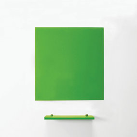 MagniPlan Magnetic Glass Wipe Board for Office, Meeting Room, Classroom and Home Office - 600mm x 450mm - Green