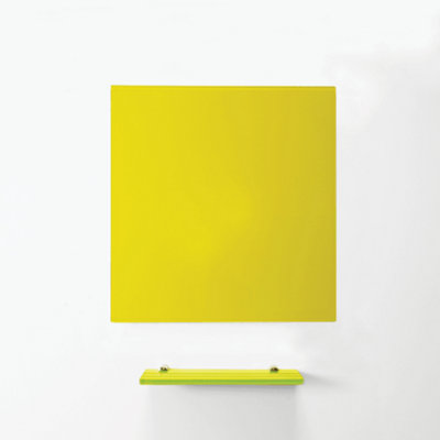 MagniPlan Magnetic Glass Wipe Board for Office, Meeting Room, Classroom and Home Office - 600mm x 450mm - Yellow Price Comparisons | Compare The Build