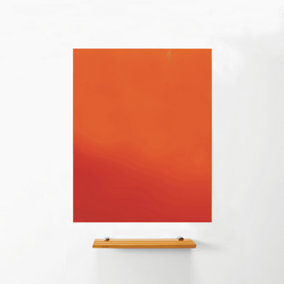 MagniPlan Magnetic Glass Wipe Board for Office, Meeting Room, Classroom and Home Office - 900mm x 600mm - Orange