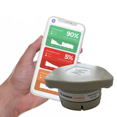 Magnus Smart Oil Tank Level Monitor Radar Gauge - Bluetooth Connection to Phone App, Universal Fit - No Drilling Required
