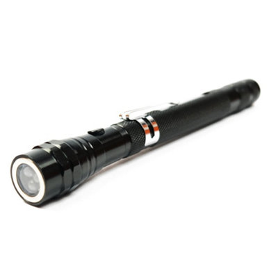 MagTorch Magnetic Torch with Extendable Flexible LED Light for DIY, Crafts, Carpentry and Tradesmen - Black