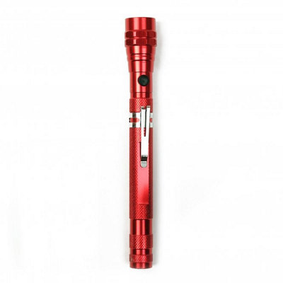 MagTorch Magnetic Torch with Extendable Flexible LED Light for DIY, Crafts, Carpentry and Tradesmen - Red