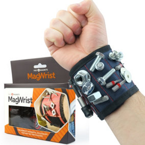 MagWrist Blue Magnetic Wristband for Screws, Nails, Drill Bits - Ideal for Carpentry, DIY, Electrician, Mechanic Work Gadget