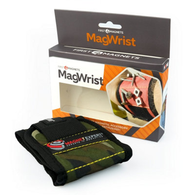 MagWrist Camoflauge Magnetic Wristband for Screws, Nails, Drill Bits - Ideal for Carpentry, DIY, Electrician, Mechanic Work Gadget