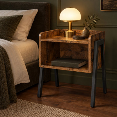 Mahogany Bedside Table With Storage
