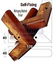 Mahogany Washed Wood Corner Feet 45mm High Replacement Furniture Sofa Legs Self Fixing  Chairs Cabinets Beds Etc PKC321