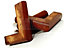 Mahogany Washed Wood Corner Feet 45mm High Replacement Furniture Sofa Legs Self Fixing  Chairs Cabinets Beds Etc PKC321