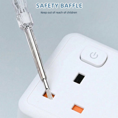 Main Adaptor Extension Power Socket 7 Way Gang Switched Multi UK Plug ...