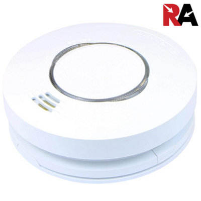 Mains Operated Smoke Detector Alarm Radio Frequency Interconnect with 9V Battery Back Up