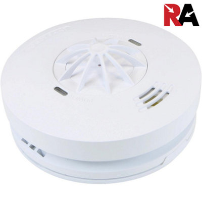 Mains Power Heat Alarm Radio Frequency Interconnect with 9V Battery Back Up