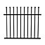 MAINTENANCE FREE 25 YEAR GUARANTEE ColourRail High-Quality Ball Top Railing Panel - 0.9m/3ft high by 2.4m/8ft wide in Black.