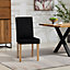 Maiolo Velvet Dining Chairs - Set of 2 - Black