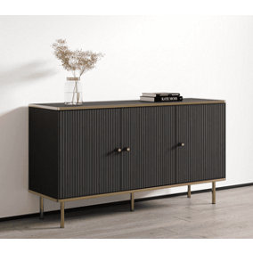 Maison Black And Gold 3 Door Sideboard