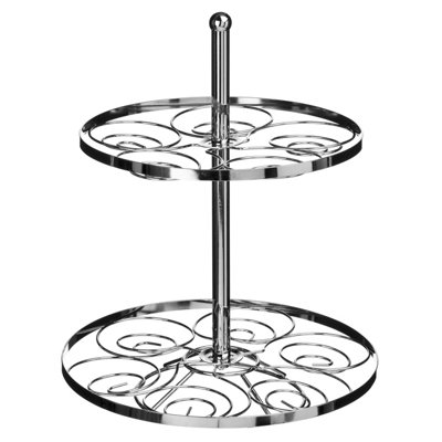 Maison by Premier 2 Tier Chrome Cake Stand