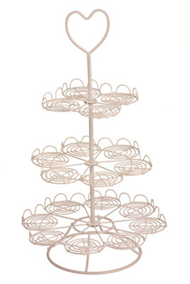 Maison by Premier 3 Tier Cream Wire 18 Cups Cupcake Stand