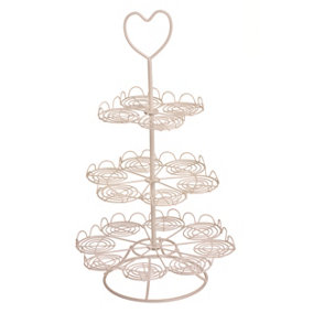 Maison by Premier 3 Tier Cream Wire 18 Cups Cupcake Stand