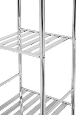 Maison by Premier 5 Tier Chrome Shelf Unit With Basket