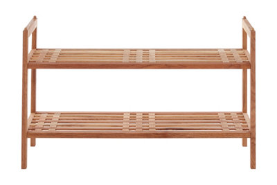 Maison by Premier ARLA 2 Tier Slatted Design Stackable Shoe Rack