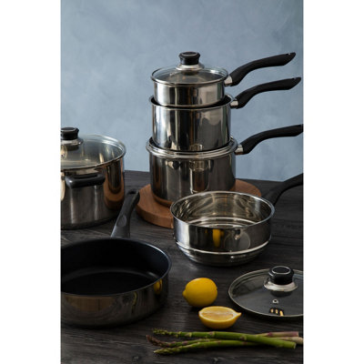 Maison by Premier Avery 6Pc Stainless Steel Cookware Set