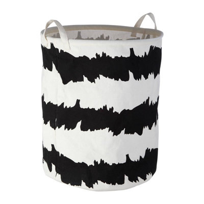 Maison by Premier Black And White Fabric Basket