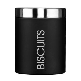 Maison by Premier Black Enamel Biscuit Canister - Single Canister