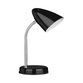 Maison by Premier Black Gloss Desk Lamp